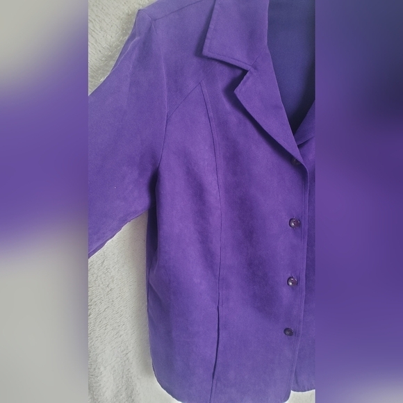 Draper and Damon  Velvet Purple Career Office Formal size M women’s Blazer - Picture 4 of 10